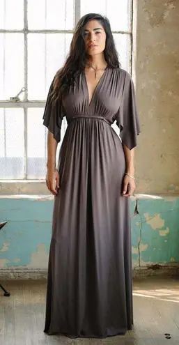 Rachel Pally NWT Long Caftan Maxi Dress Size Small Pecan Short Sleeve Lagenlook