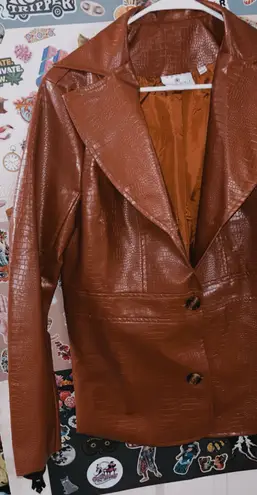 Daisy Street Croc Brown Jacket