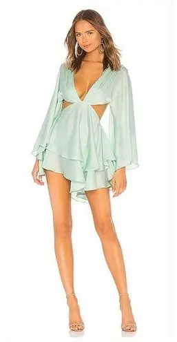 Michael Costello  x REVOLVE Allete Dress in Aqua