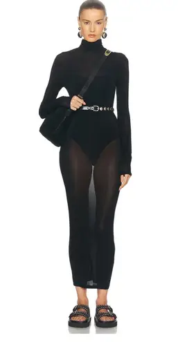 Isabel Marant NWT Vanessa Dress in black sheer jersey Sz 40 US Medium $695