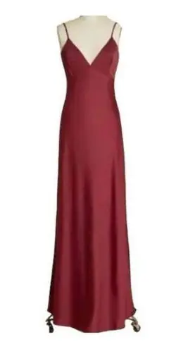 Modcloth  Burgundy Embrace Elegance Satin Maxi Dress