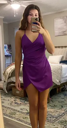 superdown Revolve Purple Wrap Dress