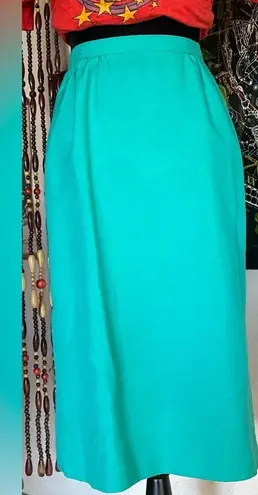 American Vintage VTG 60’s Turquoise High Waisted Pencil Skirt! Excellent Shape! Size (vintage) 6!