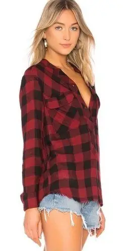 THE RAIL RED HUNTER BUFFALO PLAID BUTTON DOWN HEAVY FLANNEL SHIRT M Size M