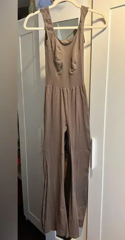 NWOT Free People Good Karma Flared Onesie in mushroom. $128 retail Brown Size undefined