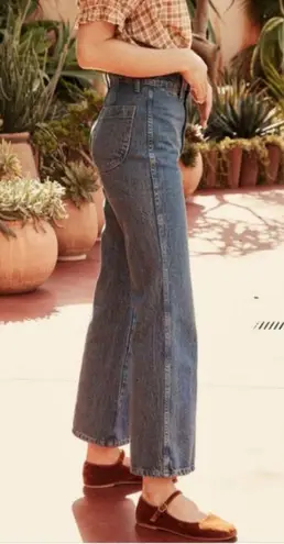 💕DOEN💕 Melody Jean Provence Blue 100% Cotton High Rise Flared Leg 30 NWT