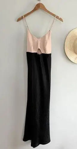 House of Harlow | Slip Maxi Dress | Black and Cream | Sz L | NWT