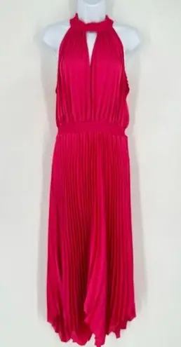 Petal and Pup  Hot Fuchsia Pink Dominique Pleat Detail Maxi Dress Size 10 Halter