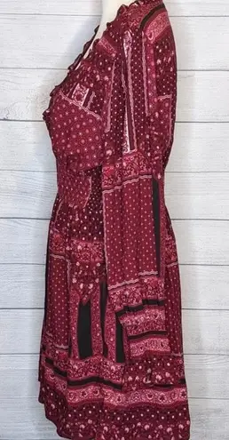 Altar'd State Dresden Fit and Flare Red Dress