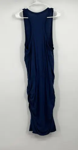 Sundry Womens XL Navy Blue Drop Waist Sleeveless Ruched Jade Dress Summer Casual