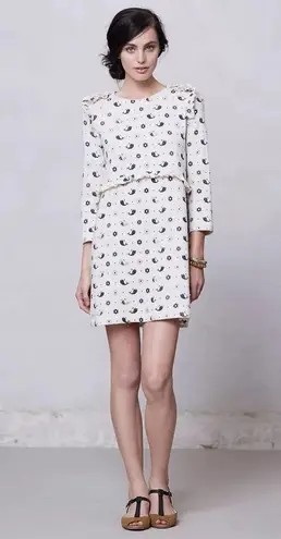 Anthropologie Karen Walker Runway Sealife Sweatshirt Dress Size 8 Medium M Blue