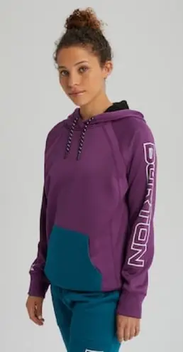 Burton Crown Bonded Pullover Fleece Hoodie M 21.5” p2p Purple Magic $99 NWOT
