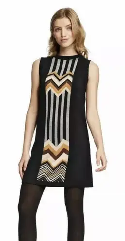 Missoni for Target Sweater Dress Women's Medium Black Zig Zag Striped Chevron
