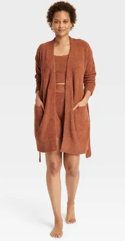 Stars Above Women Cozy Yarn Robe - Rust color Xs/S