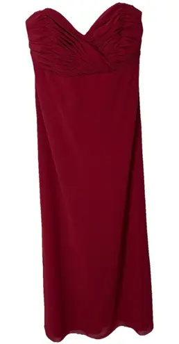 Alfred Sung Size 8 Claret Strapless Sweetheart Neckline Formal Cocktail Dress