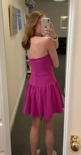 She & Sky Pink Strapless Mini Cocktail Dress