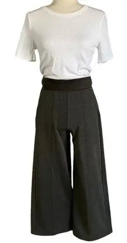 AGIAE STEFANI Cropped Wide Leg Gaucho Pants Brown Green Size Small Japanese