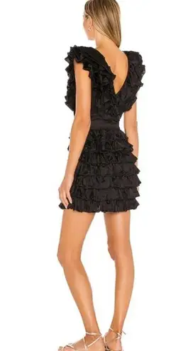 Majorelle  Theodore ruffle dress black mini sz S