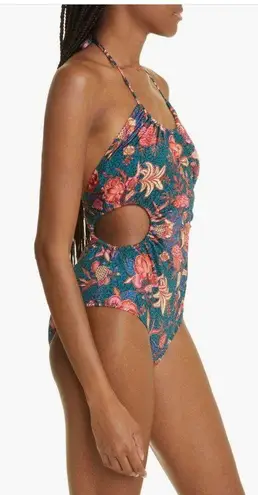 Ulla Johnson ‘MABEL PRINT RUCHED CUTOUT’ SWIMSUIT, Medium, $425