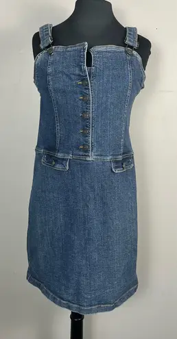 Contempo Vintage 90s 100% cotton denim button dress size 12