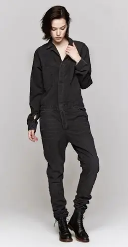 6397 black coveralls slim drop waist jumpsuit, boiler suit retail $595