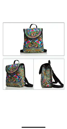 Women's Handmade Mini Backpack Purse – Adjustable Travel Bag