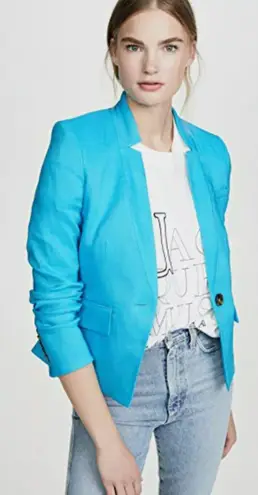 Veronica Beard Dickey Jacket Mile Turquoise Peplum Blazer Women Size 4