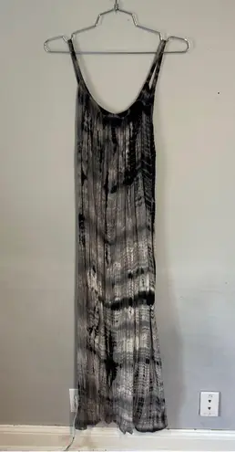 Jen's Pirate Booty Tinkerbell Cami Maxi Dress Black Tie Dye Small