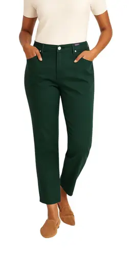 Gloria Vanderbilt Amanda Women’s 16W Short Dark Green Pants Stretch Cotton