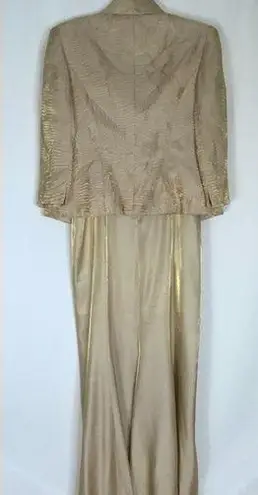 Alex Evenings  Shimmering Gold 2Pc Formal Jacket & Gown Special Event Dress 8