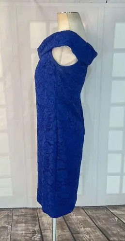 Ralph Lauren Lauren  NWT blue lace off the shoulder cocktail dress size 8