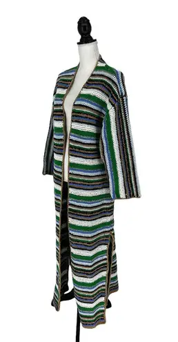 frame denim Frame Hand Crochet Long Cardigan in Mixed Multi