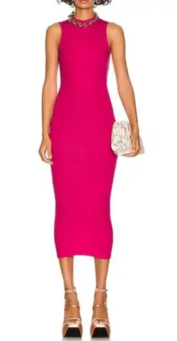 Alix NYC Kerry Sleeveless Open Back Cerise Pink Midi Dress Pink Size XL NWT