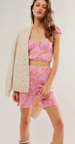 Free People  Crop Top and‎ Bike Shorts Floral 2-piece Matching Set - Image 1