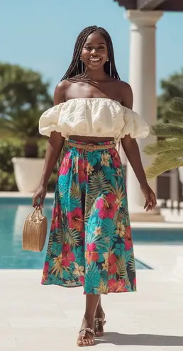 Elliatt Rejoice Crop Top Cream Size Small NWT