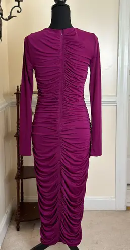 INC Ruched Long Sleeve V-Neck Bodycon Dress