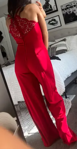 Francesca's Francesca’s Red Jumpsuit 