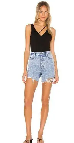 GRLFRND Jourdan Slim Tomboy Cutoff Distressed Denim Shorts in Yaya Size 28