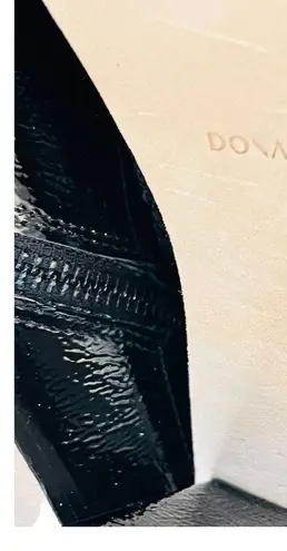 Donald Pliner NEW Leather BOOTIE ANKLE BOOT 9.5 Womens Black Crinkle Patent Shoe