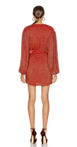 Retrofete Gabrielle Robe Sequin Dress in Burnt Orange Size Small