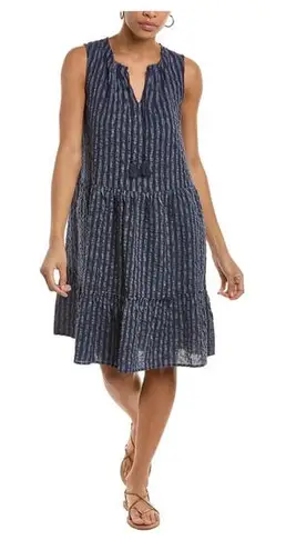 J. McLaughlin Blue Tiered Sleeveless Mini Dress Sz.M