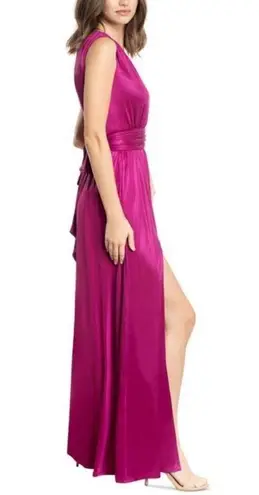Dress the Population Krista Floor Length Gown, Dark Magenta, Medium, NWT