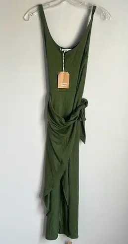 Reformation NEW  Kaila Midi Dress Green