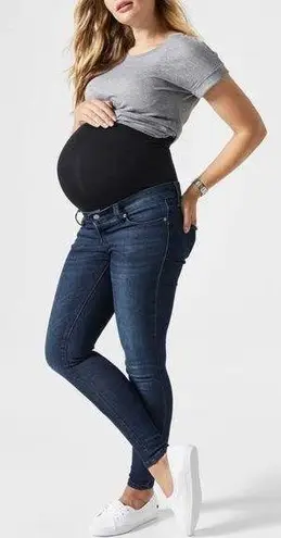 Blanqi Maternity Women’s Skinny Fit Full Belly Panel Jeans | Dark Wash | 0 Size undefined
