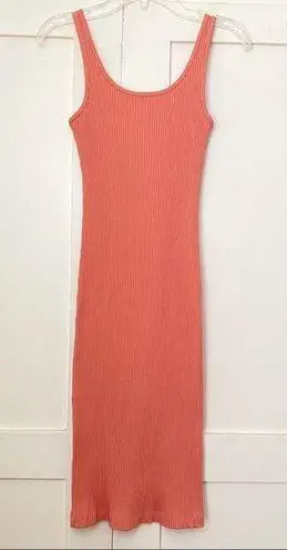 Wilfred  Free Aritzia Murdock Ribbed Bodycon Dress In Tickled Coral XS