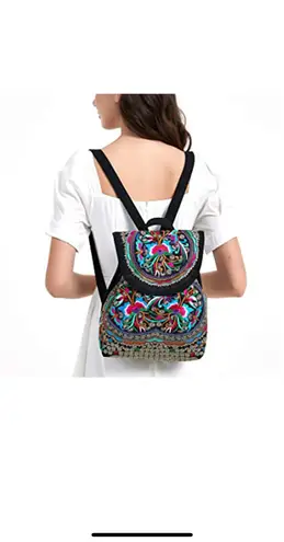 Women's Handmade Mini Backpack Purse – Adjustable Travel Bag