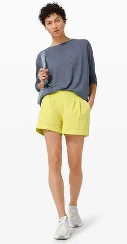 Lululemon  Back In Action Shirt 10 Pima Cotton Heather Blue Oversized Athleisure - Image 1