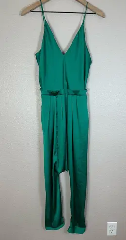 Heidi Merrick Los Angeles Green Silk Jumpsuit size XS Marrakesh $595