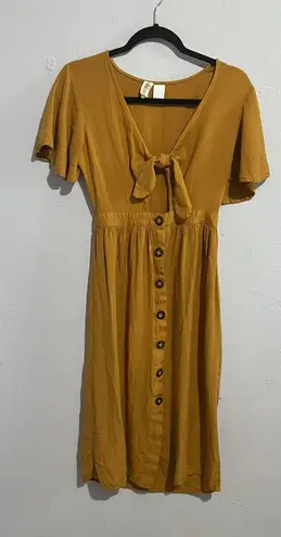 Mimi Chica Mustard Yellow Maxi Dress