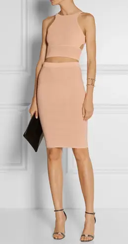 Jonathan Simkhai antique rose ribbed-knit pencil skirt size S small